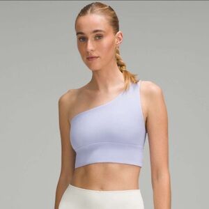 NWT Lululemon Align Asymmetrical Bra A/B Cup Lilac Smoke Size 6
